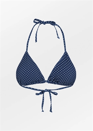 Polka dot bel bikini top Navy Blue Becksøndergaard 
